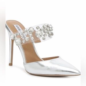 Steve Madden Dunn Silver Embellished Women's Heels